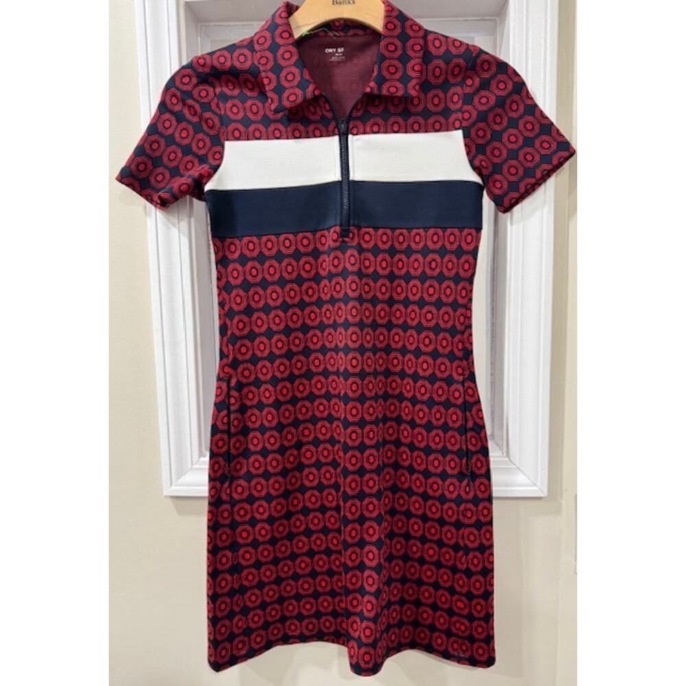 Tory Burch Sports Jacquard Color Block Dress